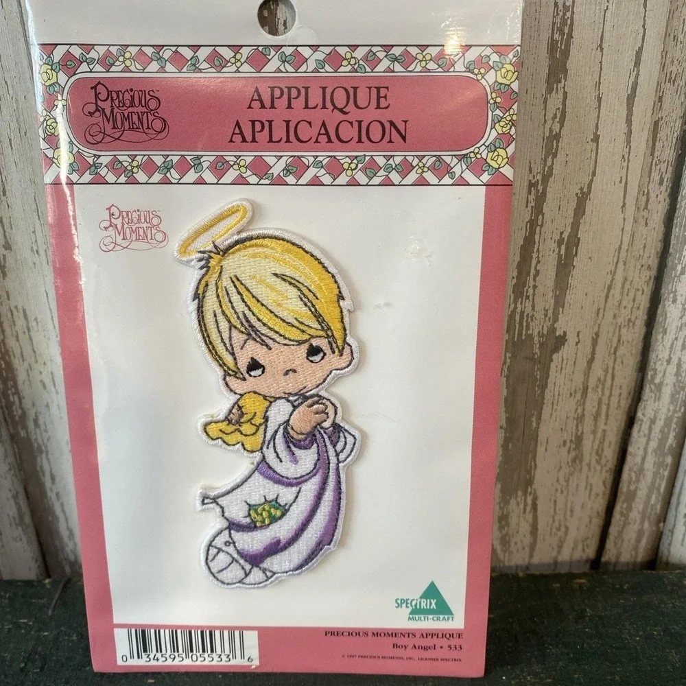 Precious Moments Applique Boy Angel Embroidered Patch Sealed New Spectrix #535